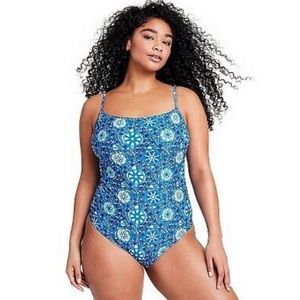 Rhode for target blue one piece swimsuit Large L
